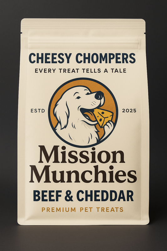 (Cheesy Chompers) Beef and Cheddar Dog Treats
